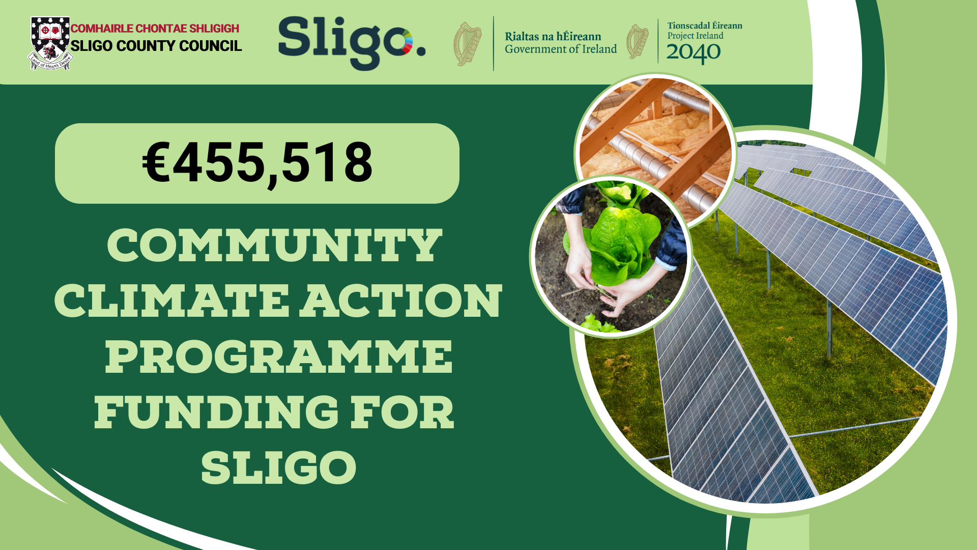 &euro;455,518 Approved for 30 Community Climate Action Projects Across County Sligo